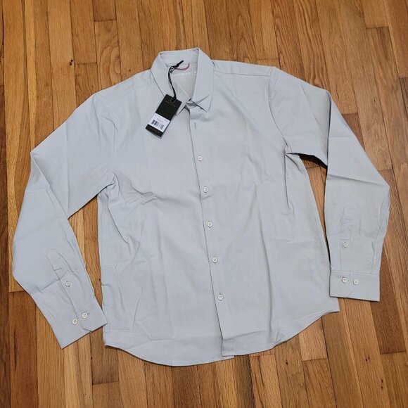 Western Rise Other - Western Rise X Cotton Button Down Fog Light Gray Medium M Men's Longsleeve Shirt